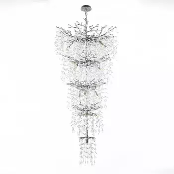 Подвесная каскадная люстра хрустальная Arte Milano Milano-4 23416.800-1600.28.E14.B.5D CR