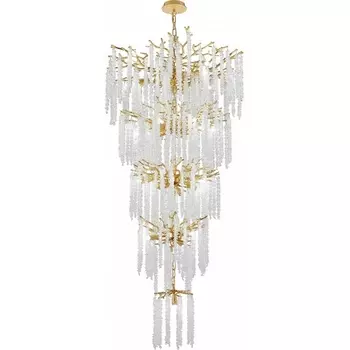 Подвесная каскадная люстра хрустальная Arte Milano Milano-4 23416.800-1600.28.E14.A.5D GD