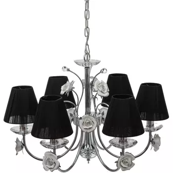 Подвесная люстра 2031/6 (chrome) Abrasax с розой