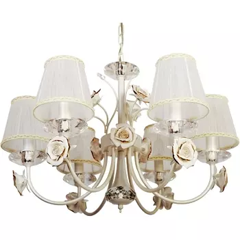 Подвесная люстра 2031/6 (cream pearl) Abrasax с розой