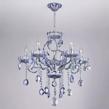 Подвесная люстра 3015/5 хром/лазурный Eurosvet 3015 хром