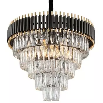 Подвесная каскадная люстра Empire Black Chandelier Crystal D 66 ImperiumLoft 40,2862 (147701-22)
