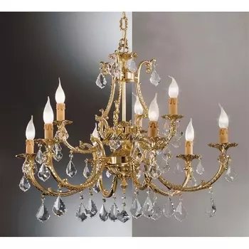 Подвесная люстра с хрусталем Nervilamp 582 582/6+3 подсвечник