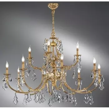 Подвесная люстра с хрусталем Nervilamp 584 584/8+4 подсвечник