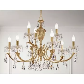 Подвесная люстра с хрусталем Nervilamp 910 910/6+3 подсвечник