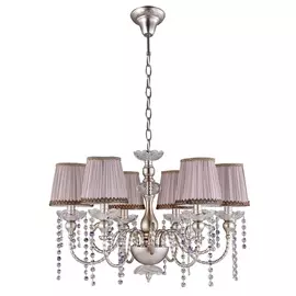 Подвесная люстра ALEGRIA SP6 SILVER-BROWN (Crystal Lux)