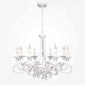 Подвесная люстра Alexandria 60057/8 белый с серебром (Eurosvet)