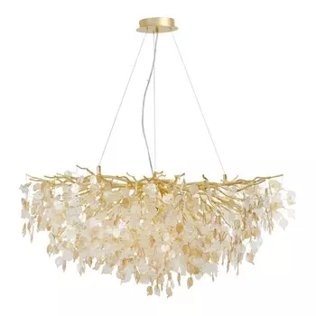 Подвесная люстра AM Group Forest D1000 GOLD листья