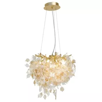 Подвесная люстра AM Group Forest D400 GOLD листья