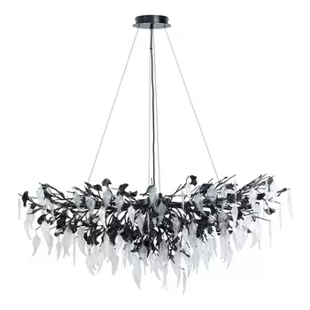 Подвесная люстра AM Group WOODSTAR WOODSTAR L1200 BK листья