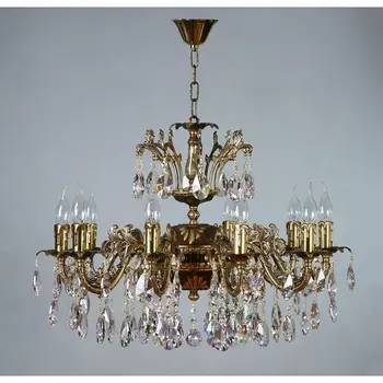 Подвесная люстра Ambiente Granada 2118/10 PB Leaf crystal