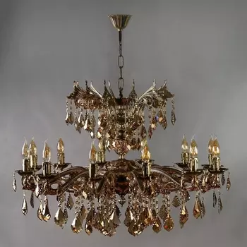 Подвесная люстра Ambiente Leon 2128/12+12 PB New Leaf