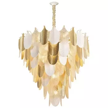 Подвесная каскадная люстра перо Wertmark Arctioma WE126.51.303