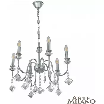 Подвесная люстра Arte Milano AM342101 342101/6 CR подсвечник с подвесками
