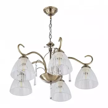 Подвесная люстра Arte Milano Amalfi-8656 338656/5 AB с подвесками