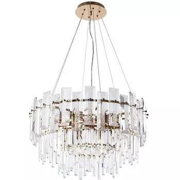 Подвесная люстра каскадная хрустальная Arte Lamp Nicoletta A1052SP-10GO