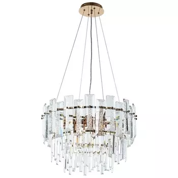 Подвесная люстра каскадная хрустальная Arte Lamp Nicoletta A1052SP-8GO