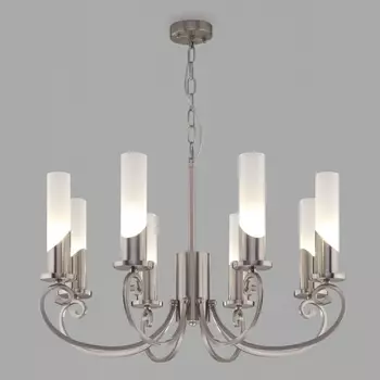 Подвесная люстра 60117/8 Eurosvet Banci никель (Умный дом, Алиса, WiFi, голосовое управление)