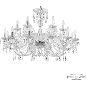 Подвесная люстра Bohemia 105 105/12+6/360 Ni подсвечник с подвесками