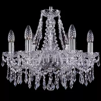 Подвесная люстра хрусталь Bohemia 1403 1403/6/160/Ni подсвечник