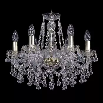 Подвесная люстра хрустальная Bohemia 1409 1409/6/160/G подсвечник