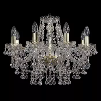 Подвесная люстра хрустальная Bohemia 1409 1409/8/195/G подсвечник