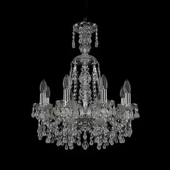 Подвесная люстра хрустальная Bohemia 1410 1410/8/160/XL-60/Ni/V0300 подсвечник