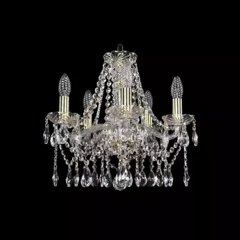 Подвесная люстра хрустальная Bohemia 1413 1413/5/141/G подсвечник