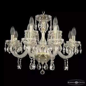 Подвесная люстра Bohemia 5417 5417/8+4/195 G Clear/M-1G с подвесками
