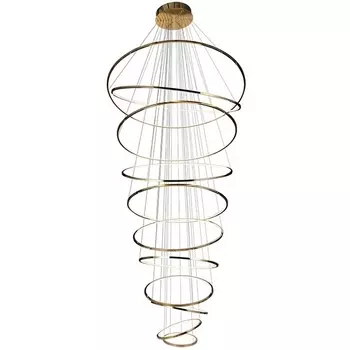 Подвесная люстра большая светодиодная кольцо Newport 15000 15211N/S brass