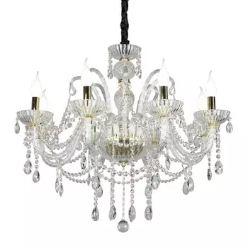 Подвесная люстра хрусталь Omnilux Bonaita OML-70103-08 подсвечник с подвесками