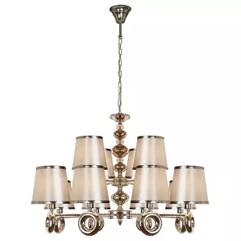 Подвесная люстра P2401-8+4 Nickel iLamp Brooklyn