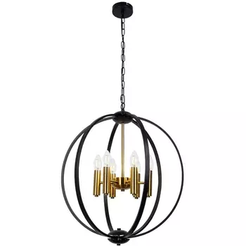 Подвесная люстра в форме клетки Arte Lamp Castula A7013SP-6BK