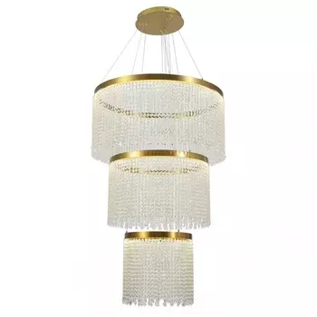 Подвесная каскадная люстра хрусталь светодиодная Chiaro Вассерфалл 617010703