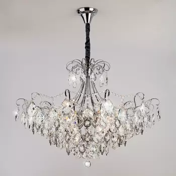 Подвесная люстра 10080/12 Eurosvet Crystal хром