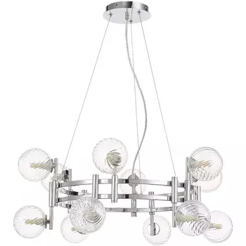 Подвесная люстра Crystal Lux LUXURY SP12 CHROME (плафоны шарики)