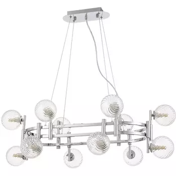 Подвесная люстра Crystal Lux LUXURY SP12L CHROME (плафоны шарики)
