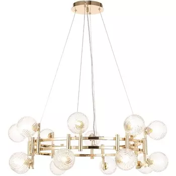 Подвесная люстра Crystal Lux LUXURY SP16 GOLD (плафоны шарики)
