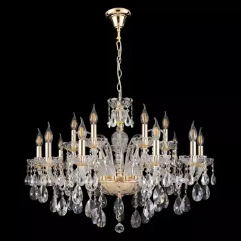 Подвесная люстра Crystal Lux MONICA SP10+5 GOLD подсвечник с подвесками