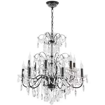 Подвесная люстра Crystal Lux ODELIS SP12 BROWN подсвечник с подвесками