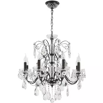 Подвесная люстра Crystal Lux ODELIS SP8 BROWN подсвечник с подвесками