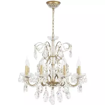 Подвесная люстра Crystal Lux ODELIS SP8 GOLD подсвечник с подвесками