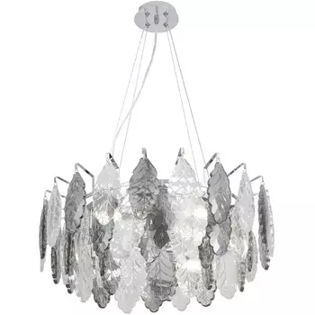 Подвесная люстра хрусталь Crystal Lux TREVI SP6 CHROME листья