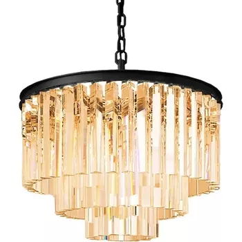 Подвесная люстра Delight Collection 1920s Odeon KR0387P-6 black/amber DeLight Collection