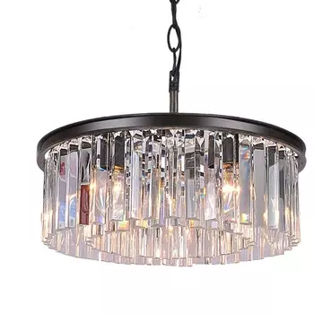 Подвесная люстра Delight Collection 1920s Odeon KR0387P-6B/P black/clear DeLight Collection
