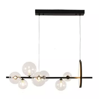 Подвесная люстра молекулы Delight Collection Art Deco Bubble KG1233P-7 black/clear DeLight Collection