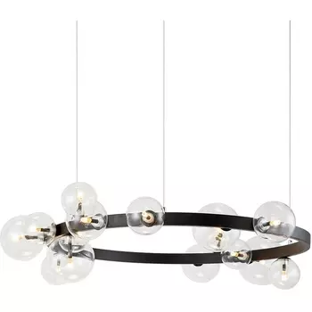 Подвесная люстра молекулы Delight Collection Art Deco Bubble 771120 (KM1294P-15 black/clear) DeLight Collection