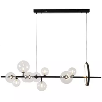 Подвесная люстра молекулы Delight Collection Art Deco Bubble KG1233P-10 black/clear DeLight Collection