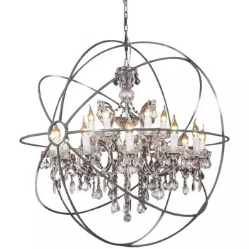 Подвесная люстра Delight Collection Foucault'S Orb 5014-D10 chrome в виде свечи DeLight Collection