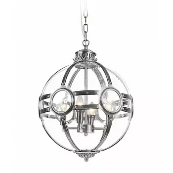 Подвесная люстра Delight Collection Hagerty KG0516P-3 nickel в форме шара DeLight Collection